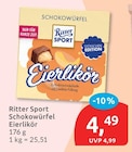 Schokowürfel Eierlikör im Angebot bei budni in Norderstedt Schokowürfel Eierlikör Angebote von Ritter Sport bei budni Norderstedt für 4,49 €