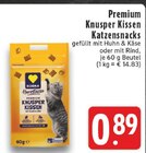 Aktuelle Katzenfutter Angebote bei E center in Wuppertal Aktuelles Premium Knusper Kissen Huhn & Käse Angebot bei E center in Wuppertal ab 0,89 €