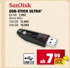 USB-STICK ULTRA 64 GB im Angebot bei E center in Wiesbaden USB-STICK ULTRA 64 GB Angebote von SanDisk bei E center Wiesbaden für 7,99 €
