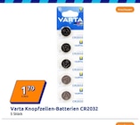 Knopfzellen-Batterien CR2032 von Varta im aktuellen Action Prospekt für 1,79 €