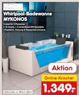 Whirlpool-Badewanne MYKONOS im Netto Marken-Discount Prospekt Whirlpool-Badewanne MYKONOS von TroniTechnik im aktuellen Netto Marken-Discount Prospekt für 1.349,00 €
