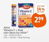 Vitamin C + Zink oder Sport Iso Aktiv Angebote von Abtei bei tegut Offenbach für 2,99 €