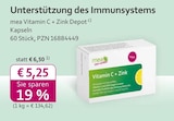 Vitamin C + Zink Depot Angebot im mea - meine apotheke Prospekt Vitamin C + Zink Depot im mea - meine apotheke Prospekt zum Preis von 5,25 €