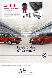 Volkswagen Werkstatt & Auto Prospekt der aktuellen Woche mit 1 Seite, gültig von 01.06.2026 bis 31.08.2026, in Burglauer und Umgebung Aktueller Volkswagen Werkstatt & Auto Prospekt in Burglauer und Umgebung, "Mehr Platz. Mehr Möglichkeiten." mit 1 Seite, 01.06.2026 - 31.08.2026