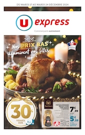 Prospectus U Express à Meudon, "Nos PRIX BAS illuminent vos fêtes", 32 pages de promos valables du 17/12/2024 au 24/12/2024