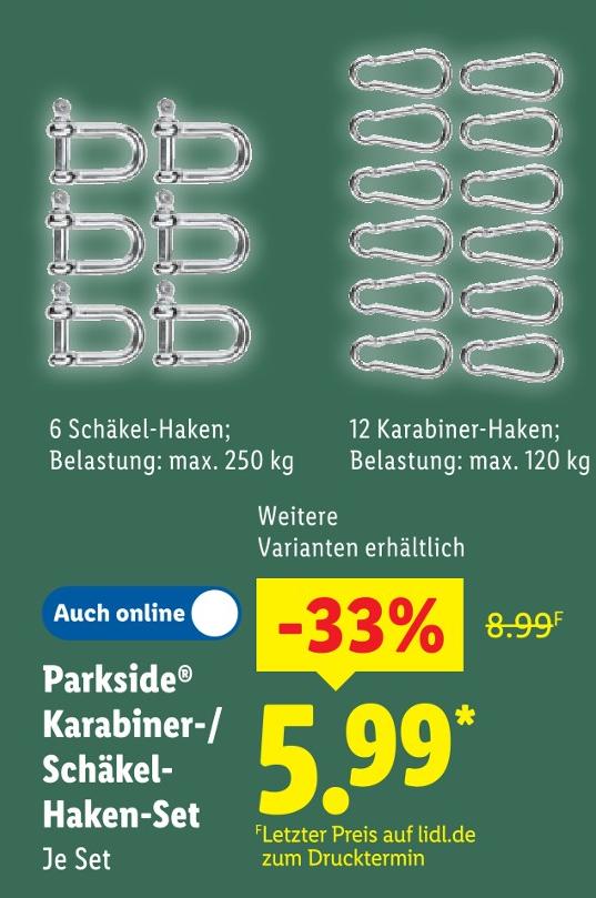 Karabiner-/Schäkel-Haken-Set