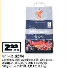 Grill-Holzkohle bei OBI in Bielefeld Grill-Holzkohle im Angebot bei OBI Bielefeld für 2,99 €