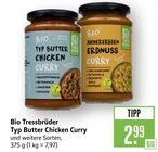 Typ Butter Chicken Curry Angebote von Bio Tressbrüder bei Marktkauf Rottenburg für 2,99 €