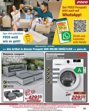 Aktueller POCO Prospekt mit Waschmaschine, "Spar dich glücklich: POCO weiß wie es geht!", Seite 1