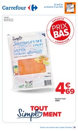 Promos Saumon Fumé dans le catalogue "Carrefour" de Carrefour Saumon Fumé en promo dans le catalogue Carrefour à la page 1