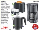 Eierkocher „EK 3163“, Wasserkocher „WK 9555“, Toaster „AT 9552“, Filterkaffeemaschine „KA 9554“ Angebote von SEVERIN bei Marktkauf Herford für 19,99 €