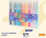 Feutres pailletés - GRAFIX à 1,99 € dans le catalogue Action