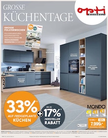 Opti-Wohnwelt Prospekt "Große Küchentage" mit  Seiten (Gifhorn)