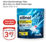 Geschirrreiniger-Tabs All in One im Angebot bei GLOBUS in Bochum Geschirrreiniger-Tabs All in One Angebote von clino! bei GLOBUS Bochum für 3,49 €