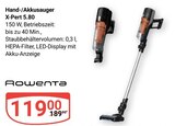 Hand-/Akkusauger X-Pert 5.80 Angebote von Rowenta bei GLOBUS Saarbrücken für 119,00 €