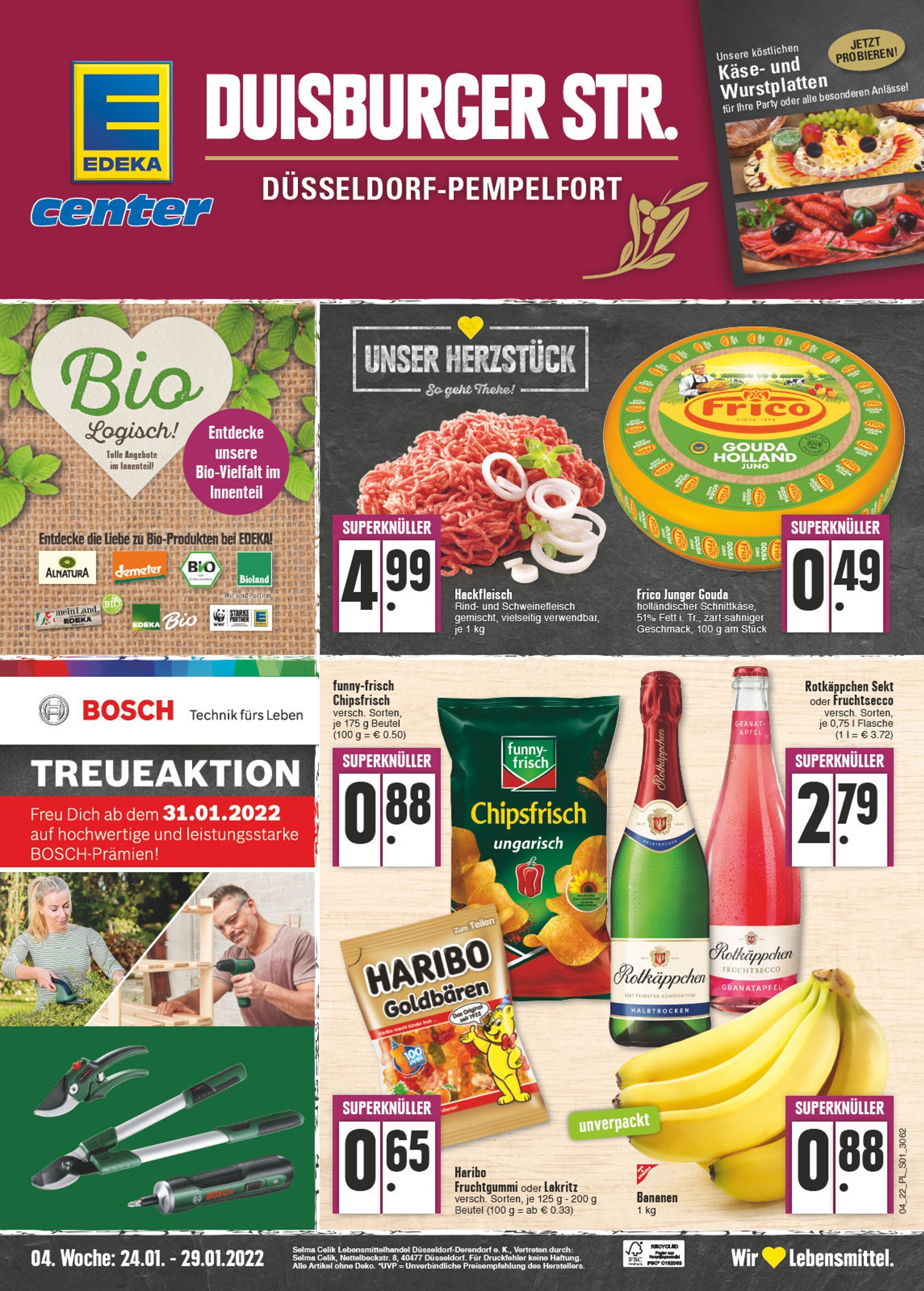 EDEKA Prospekt für Düsseldorf mit 16 Seiten EDEKA Prospekt für Düsseldorf: "Aktuelle Angebote", 16 Seiten, 24.01.2022 - 29.01.2022