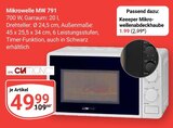 Aktuelles Mikrowelle MW 791 Angebot bei GLOBUS in Jena ab 1,99 €