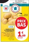 Pomme de terre de consommation à chair ferme à U Express dans Louplande
