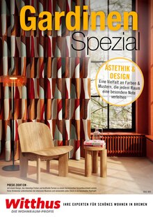Gardinen im Witthus Heimtex-Fachmarkt GmbH Prospekt "GARDINEN SPEZIAL" mit 24 Seiten (Bremen)