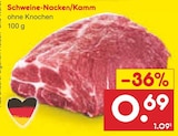 Schweine-Nacken/Kamm bei Netto Marken-Discount im Cunewalde Prospekt für 0,69 €