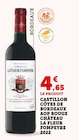 Promo Castillon Côtes de Bordeaux AOP Rouge 2022 à 4,65 € dans le catalogue Super U à Semur-en-Auxois
