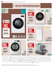 Prix et réduction Lave-Linge dans le prospectus Carrefour en cours Offre Lave-Linge dans le catalogue Carrefour du moment à la page 38