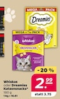 Katzensnacks Angebote von Whiskas oder Dreamies bei Netto mit dem Scottie Halle für 2,99 €