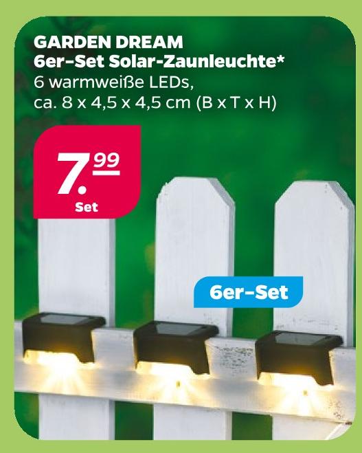GARDEN DREAM Solar-Zaunleuchte