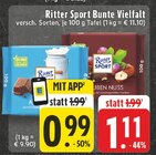 Aktuelle Ritter Sport Angebote bei EDEKA in Remscheid Aktuelles Bunte Vielfalt Angebot bei EDEKA in Remscheid ab 0,99 €