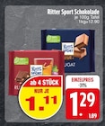 Schokolade Angebote von Ritter Sport bei EDEKA Kaufbeuren für 1,29 €