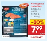 Aktuelles Norwegische Lachsfilets Angebot bei Netto Marken-Discount in Nürnberg ab 7,99 €
