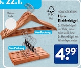Holz-Kleiderbügel Angebote von Home Creation bei ALDI SÜD Bamberg für 4,99 €