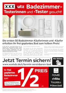 XXXLutz Möbelhäuser Prospekt Badezimmer-Testerinnen und -Tester gesucht! mit  Seiten in Klein Vielen und Umgebung