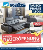 Kabs Polsterwelt Prospekt "Neueröffnung nach Umbau", 12 Seiten, für Bremen, 16.10.2019 - 24.10.2019 Kabs Polsterwelt Prospekt "Neueröffnung nach Umbau", 12 Seiten, für Bremen, 16.10.2019 - 24.10.2019