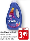 Waschmittel im Angebot bei EDEKA in Nürtingen Waschmittel Angebote von Coral bei EDEKA Nürtingen für 3,49 €