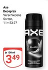 Deospray im Angebot bei GLOBUS in Frechen Deospray Angebote von Axe bei GLOBUS Frechen für 3,49 €