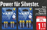 Longlife Power Micro AAA oder Mignon AA Angebote von Varta bei E center Bergkamen für 1,11 €