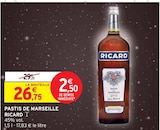 Pastis de marseille - RICARD en promo chez Intermarché Boulogne-Billancourt à 26,75 €