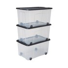 Lot de 3 boites de rangement - CARREFOUR HOME en promo chez Carrefour Courbevoie à 24,99 €