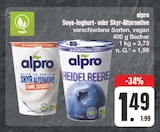 Soya-Joghurt- oder Skyr-Alternative im EDEKA Prospekt Soya-Joghurt- oder Skyr-Alternative von alpro im aktuellen EDEKA Prospekt für 1,49 €