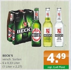 BECK’S bei Getränke A-Z im Brüssow Prospekt für 4,49 €