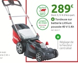 Promo Tondeuse sur batterie lithium poussée 40 v 5 ah à 289,00 € dans le catalogue Mr. Bricolage à Folelli