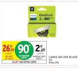 Lames 360 one blade x2 - PHILIPS en promo chez Intermarché Nantes à 2,69 €