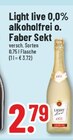 Light live 0,0% alkoholfrei Angebote von Faber bei Trinkgut Borken für 2,79 €