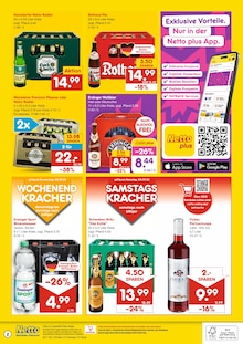 Bier im Netto Marken-Discount Prospekt "DER ORT, AN DEM DU IMMER AUSGEZEICHNETE PREISE FINDEST." mit 2 Seiten (Albstadt)