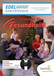 Aktueller Sanitätshaus Edelmann Sonja Edelmann GmbH Prospekt mit Massagegerät, "Schenken Sie Gesundheit!", Seite 1