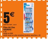 Piles AA Zinc - GRUNDIG en promo chez Cora Roubaix à 5,00 €