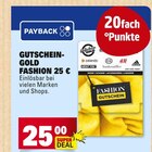 Gutschein-Gold Fashion 25 € Angebote bei E center Mainz für 25,00 €