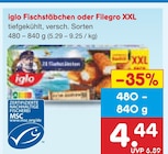 iglo Fischstäbchen oder Filegro XXL im Netto Marken-Discount Prospekt iglo Fischstäbchen oder Filegro XXL von iglo im aktuellen Netto Marken-Discount Prospekt für 4,44 €
