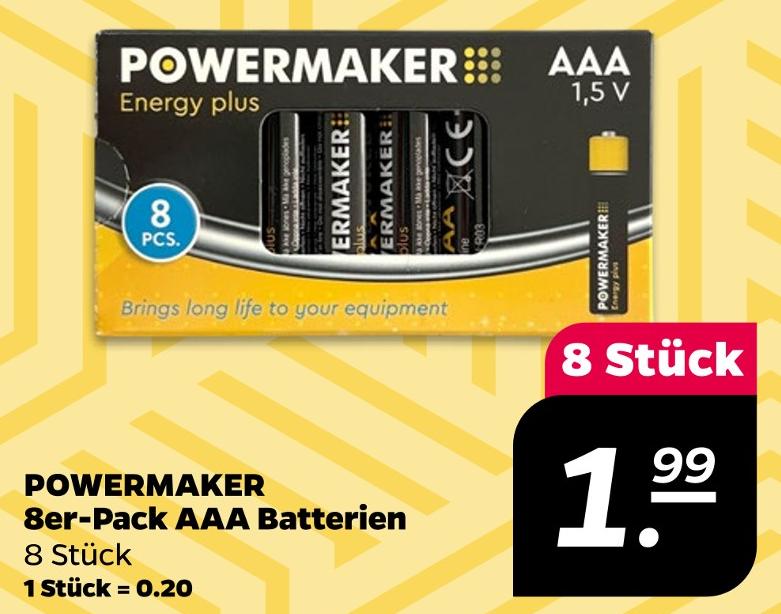 8er-Pack AAA Batterien